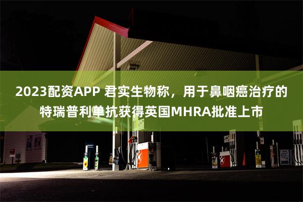 2023配资APP 君实生物称，用于鼻咽癌治疗的特瑞普利单抗获得英国MHRA批准上市