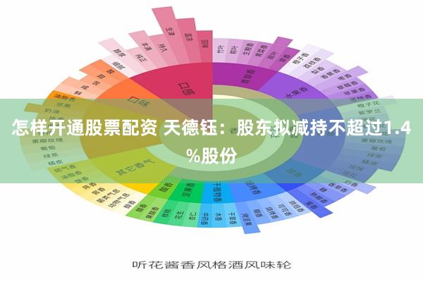 怎样开通股票配资 天德钰：股东拟减持不超过1.4%股份