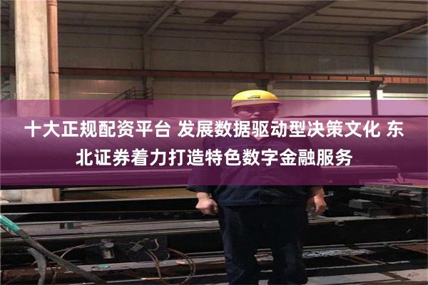 十大正规配资平台 发展数据驱动型决策文化 东北证券着力打造特色数字金融服务
